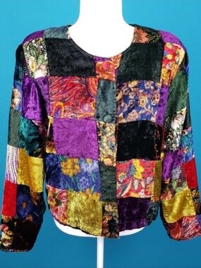 ⚜️🎉 CAMILLE & CO. Boho Patchwork Velvet Jacket // (VINTAGE)